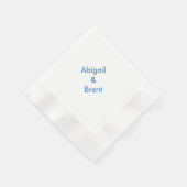 サファイアブルーモダンコーイン結婚トカクテル 縁ありカクテルナプキン (角)