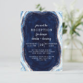 サファイアブルーローズゴールドジオード結婚式の披露宴 招待状 (スタンド正面)