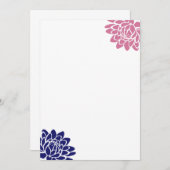 サファイアブルーロータスフラワーブランケット招待状 招待状 (正面/裏面)