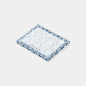 サファイアブルーヴィンテージダマスクのパターンと名前 ポストイット (アングル)