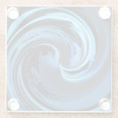 サファイアブルー島波 ガラスコースター (裏面)