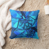 サファイアブルー抽象芸術枕 クッション (ブランケット)