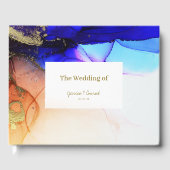 サファイアブルー抽象芸術結婚ズ ゲストブック (正面)