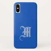 サファイアブルー無地の背景iPhone Xケース Case-Mate iPhoneケース (裏面)