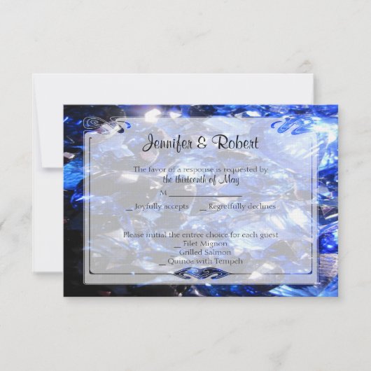 サファイアブルー45thアニバーサリーレスポンスカード 出欠カード (正面)