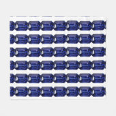 サファイアブルー フリースブランケット (正面(横))