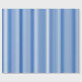 サファイアブルー & ホワイト ストライプ ラッピングペーパー (フラット)