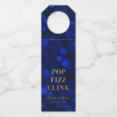 サファイアブルー ボケ イエローゴールド ポップ フィズ クリンク ボトルネックタグ (正面)