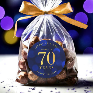 サファイアブルー《写真》ぼけ味応援から70年誕生日 ラウンドシール