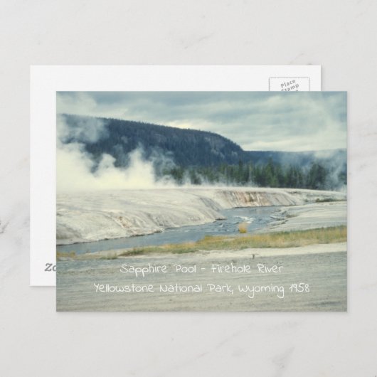 サファイアプールファイアホールリバーイエローストーン ポストカード (正面/裏面)