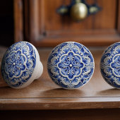 サファイアリスボンパターン（の模様が）あるセラミックデザイン セラミックノブ