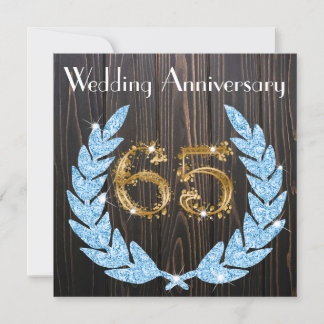 サファイアローレル金ゴールド65結婚周年 招待状