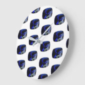 サファイア原石模様青大時計 ラージ壁時計 (傾斜)