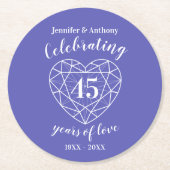 サファイア周年記念45年パーティーコースター ラウンドペーパーコースター (正面)