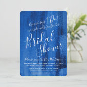 サファイア深いブルーアートブライダルシャワー 招待状 (スタンド正面)