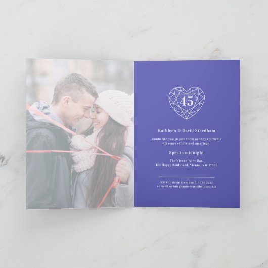 サファイア祝45年45周年 招待状 (内部)