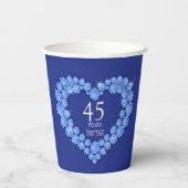 サファイア結婚の記念カスタム写真青 紙コップ (裏面)