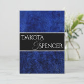 サファイア結婚ス王室のコバルトブルーパーティーモダン 招待状 (スタンド正面)