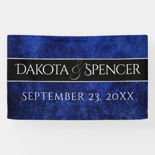 サファイア結婚ス王室のコバルトブルーパーティーモダン 横断幕 (横)