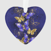サファイア蝶を含む組成物 オーナメント (裏面)