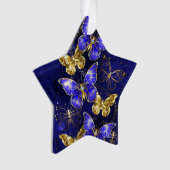 サファイア蝶を含む組成物 オーナメント (正面)