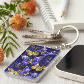 サファイア蝶を含む組成物 キーホルダー (正面右)