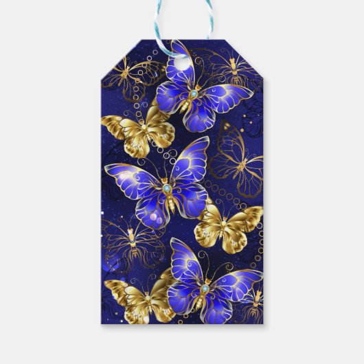 サファイア蝶を含む組成物 ギフトタグ (正面)