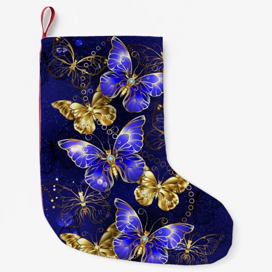 サファイア蝶を含む組成物 スモールクリスマスストッキング (正面)