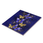 サファイア蝶を含む組成物 タイル (側面)