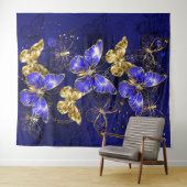 サファイア蝶を含む組成物 タペストリー (インサイチュ(横))