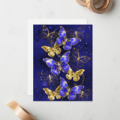 サファイア蝶を含む組成物 ノートカード (正面/裏面インサイチュ)