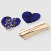 サファイア蝶を含む組成物 ハンドファン (組立なし)