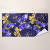 サファイア蝶を含む組成物 バスタオル (バスタオル)