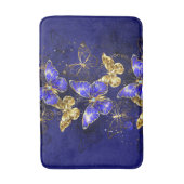 サファイア蝶を含む組成物 バスマット (正面縦)