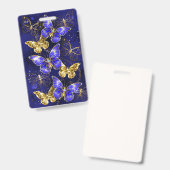 サファイア蝶を含む組成物 バッジ (正面＆裏面)