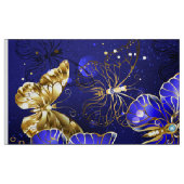 サファイア蝶を含む組成物 ファブリック (ファットクォーター)