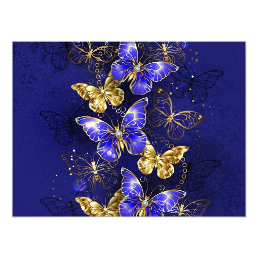 サファイア蝶を含む組成物 フォトプリント            (正面)