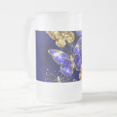 サファイア蝶を含む組成物 フロストグラスビールジョッキ (正面左)