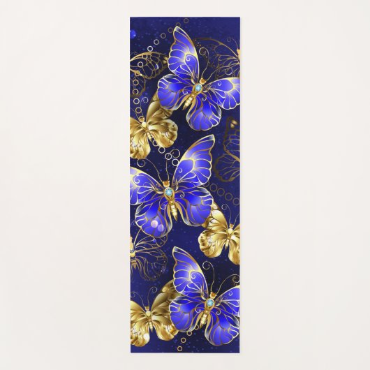 サファイア蝶を含む組成物 ヨガマット (正面)