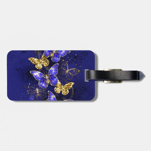 サファイア蝶を含む組成物 ラゲッジタグ (裏面横)