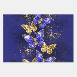 サファイア蝶を含む組成物 ラッピングペーパーシート