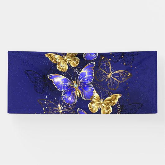 サファイア蝶を含む組成物 横断幕 (横)