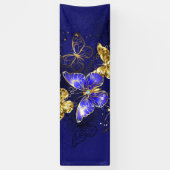 サファイア蝶を含む組成物 横断幕 (縦)