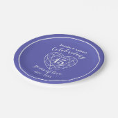 サファイア記念日45年のパーティープレート ペーパープレート (アングル)