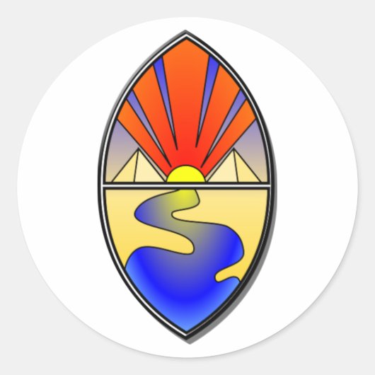 サファイア電流ラミンステッカー ラウンドシール (正面)