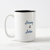 サファイア45周年結婚ペンギン ツートーンマグカップ (左)