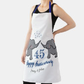 サファイア45結婚周年記念かわいい象 エプロン (インサイチュ)