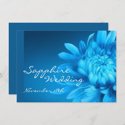 サファイア45th ブルーウェディングパーティー招待状 招待状 (正面/裏面)