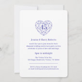 サファイア・アニバーサリー 45周年 フォト招待状 招待状 (裏面)