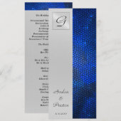 サファイア ステンドグラス ウェディングプログラム 招待状 (正面/裏面)